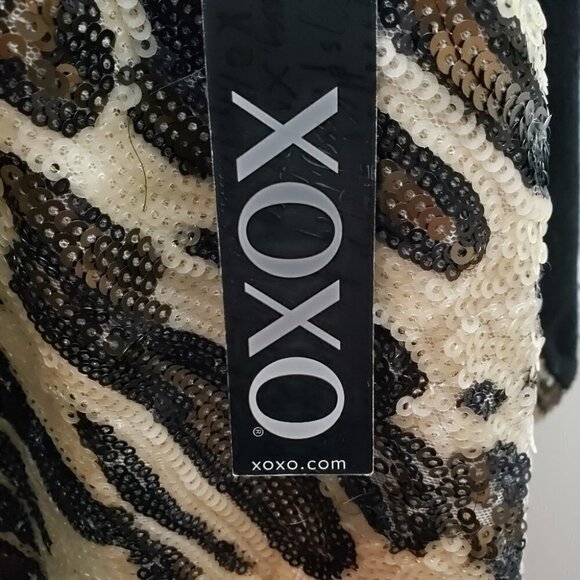 XOXO NET Shimmer Leopard Mini Skirt - Picture 4 of 6